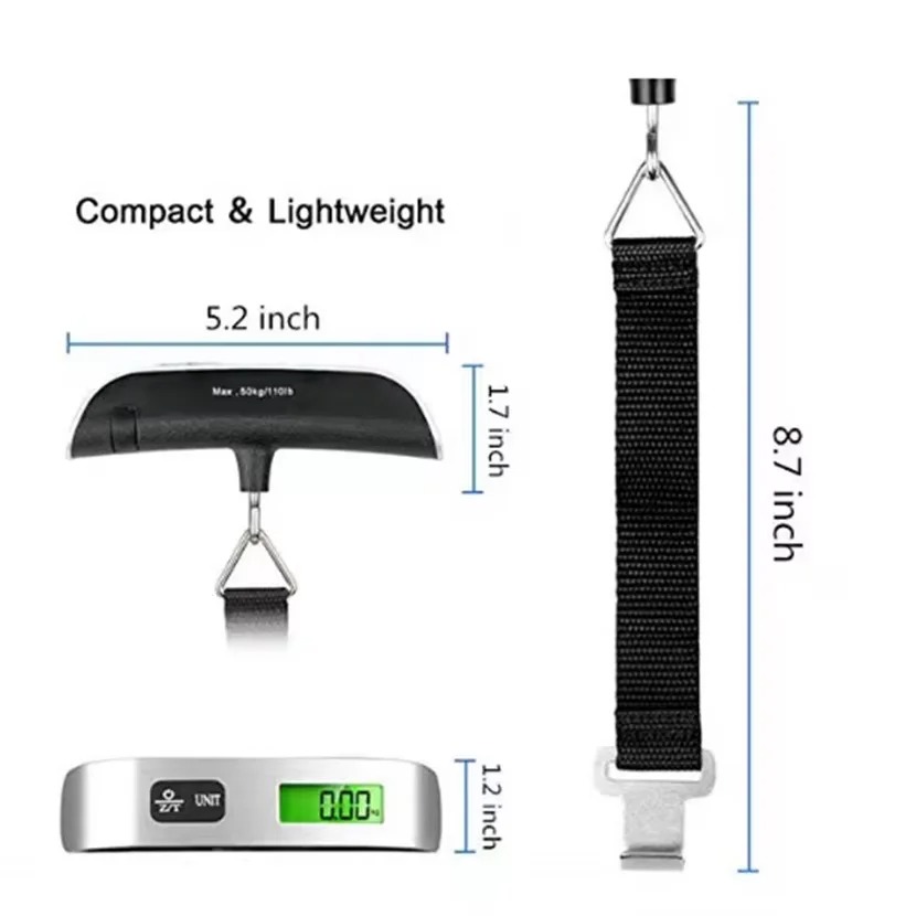 Useful Electronic Gadgets - Báscula colgante portátil de 50kg, báscula