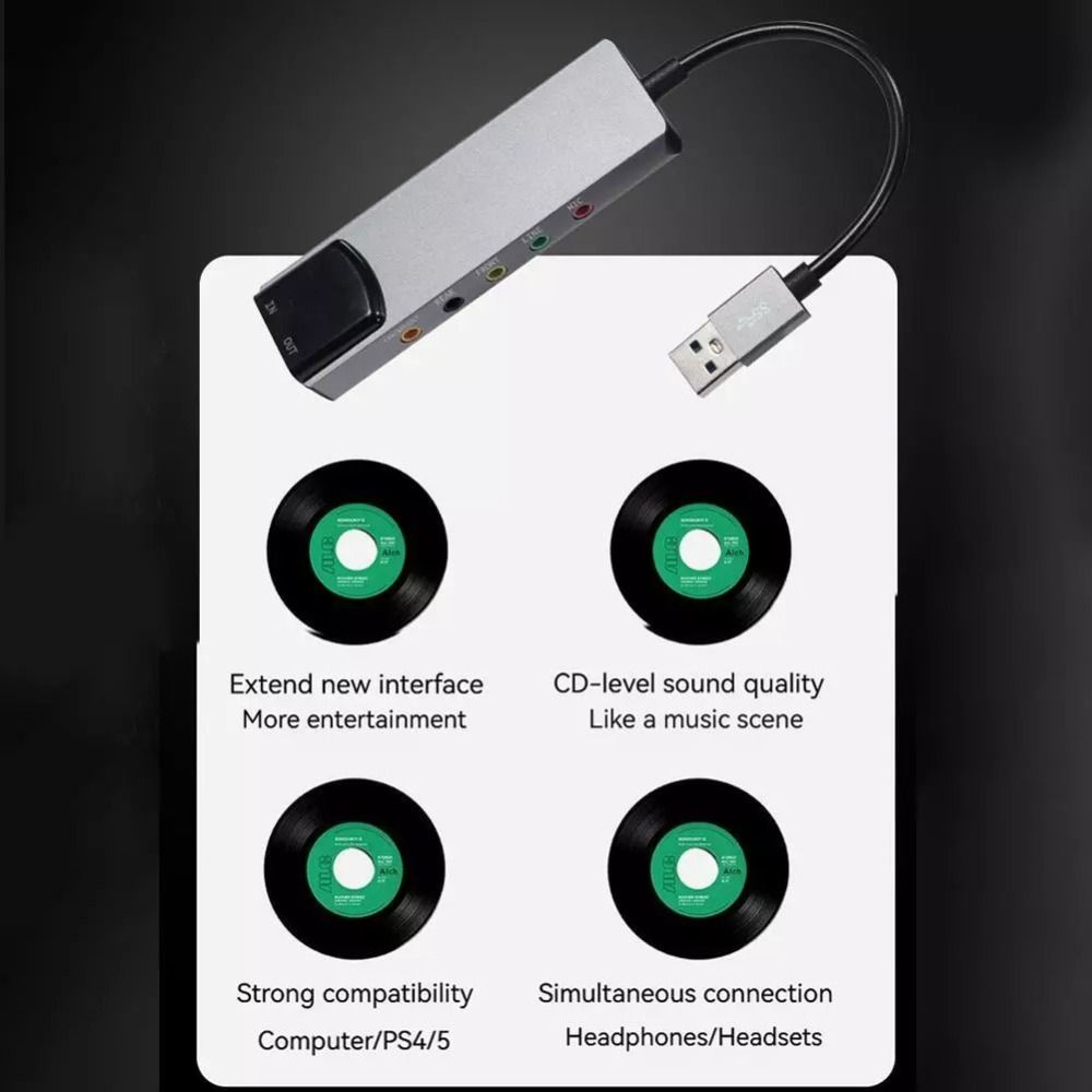 Nueva tarjeta de sonido USB 7, - Usb Sound Card External reseña y precio